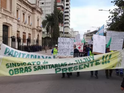 paro de trabajadores de obras sanitarias