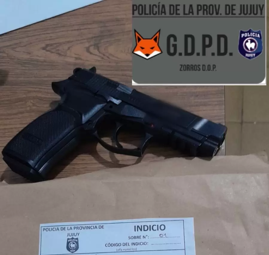 Arma de fuego secuestrada