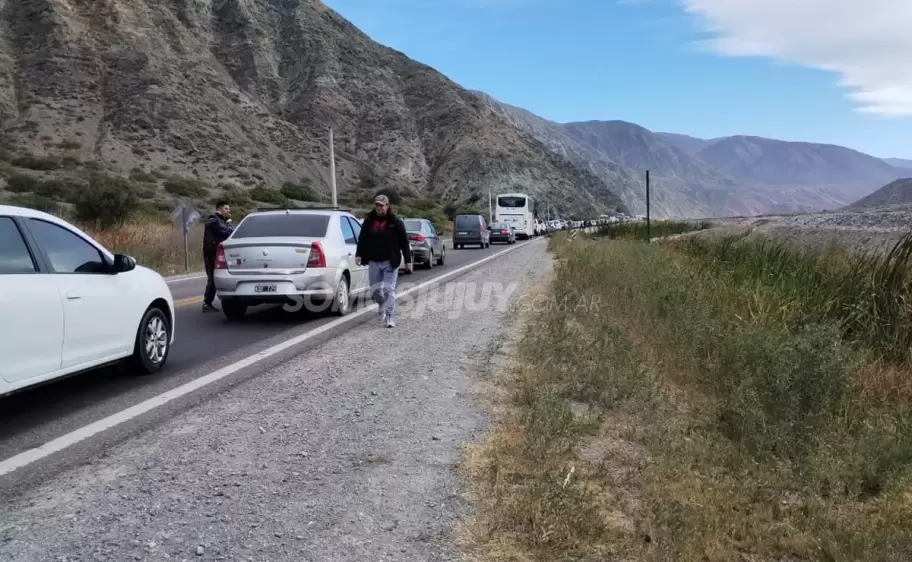 corte de ruta en Purmamarca