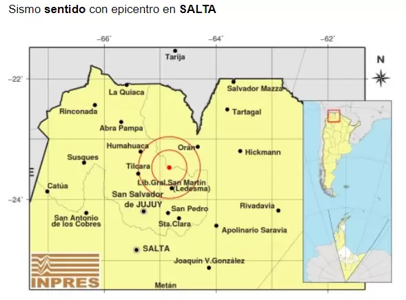 sismo en Salta
