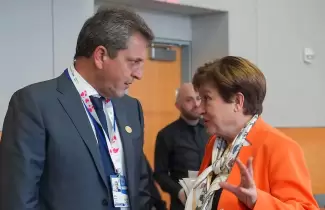 Sergio Massa y Kristalina Georgieva (Foto: Prensa Econom�a/T�lam).