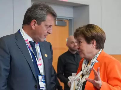 Sergio Massa y Kristalina Georgieva (Foto: Prensa Econom�a/T�lam).