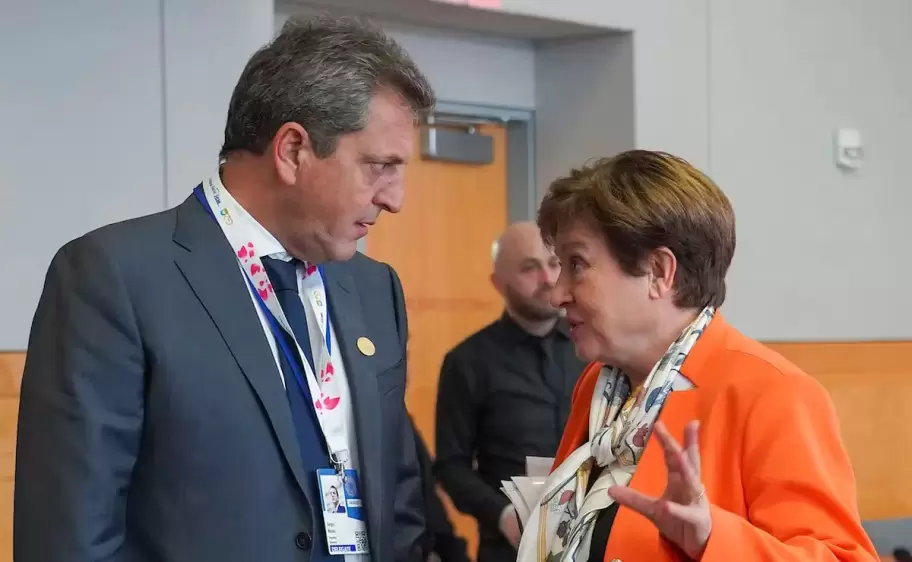 Sergio Massa y Kristalina Georgieva (Foto: Prensa Economía/Télam).