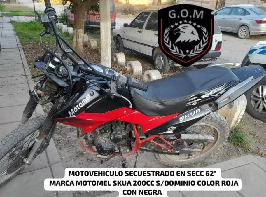Moto secuestrada