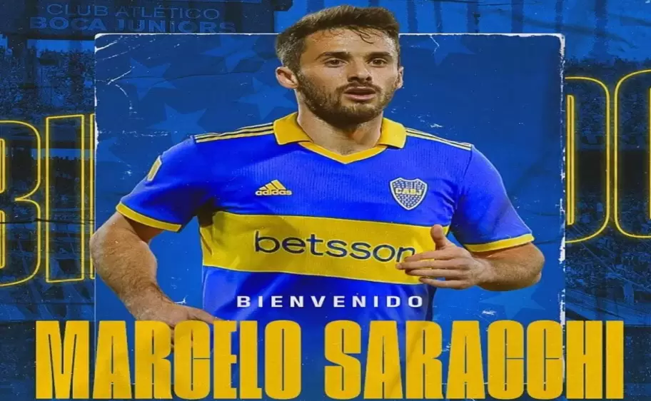 Posteo oficial de Boca por la llegada de Marcelo Saracchi.