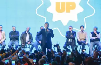 Sergio Massa en acto con la CGT