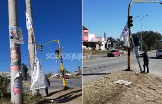limpieza de carteles politicos