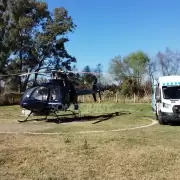 Incendios forestales: un helicóptero hace base en Jujuy para combatir el fuego