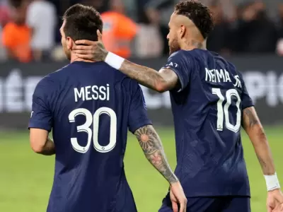 Neymar y Messi en el PSG