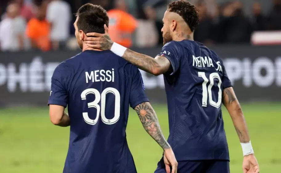 Neymar y Messi en el PSG