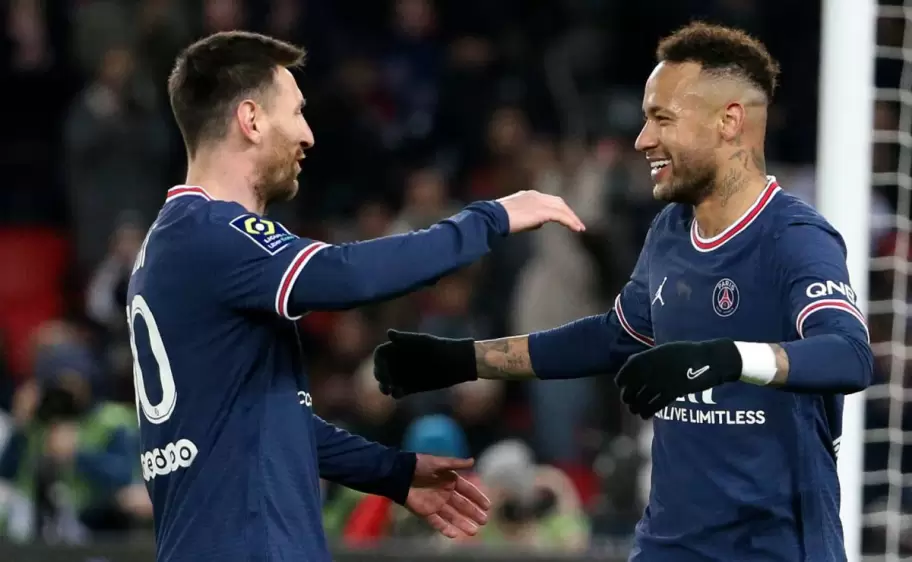 Neymar y Messi en el PSG