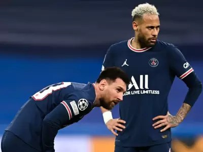 Neymar y Messi en el PSG