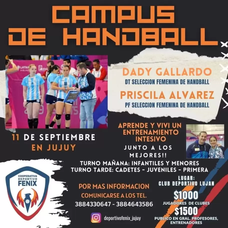 Flyer oficial del Campus de Handball.