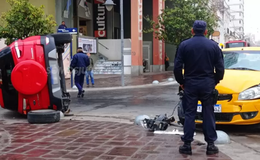 Accidente en el centro de San Salvador de Jujuy