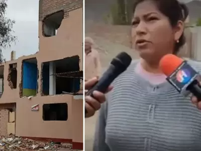 Mujer demoli su casa