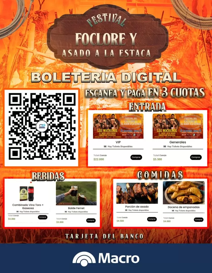 Boletera digital - Festival de Folclore y asado a la estaca