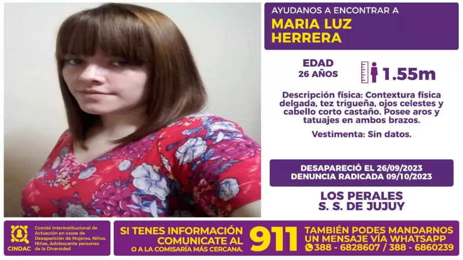 María Luz Herrera joven desaparecida