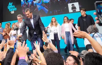 festejo Sergio Massa