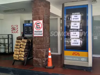 Estaciones de servicio sin stock en Jujuy