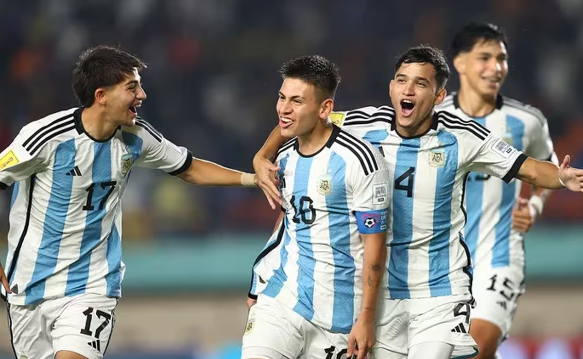 Mundial Sub 17: Argentina venció a Japón con un golazo del Diablito  Echeverri, Los otros festejos fueron de Valentino Acuña y Agustín Ruberto, Página