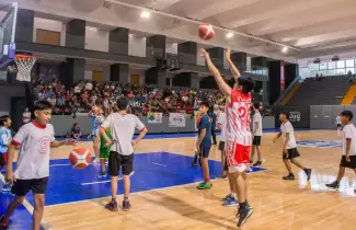 Actividad en el estadio Federacin de Bsquet de Jujuy.