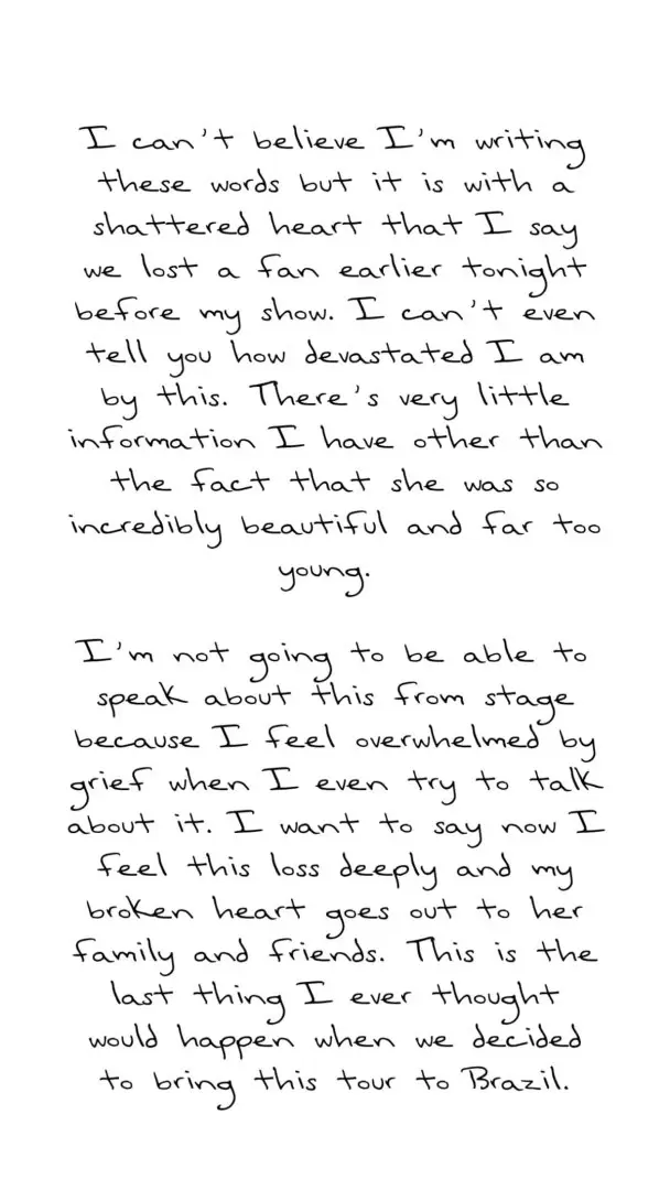 Carta de Taylor Swift