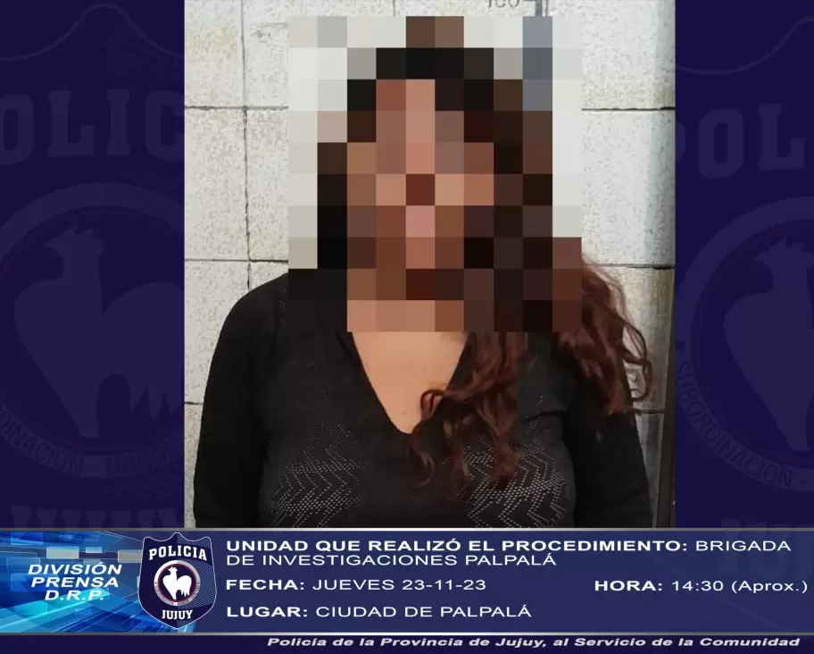 Mujer detenida en Palpal