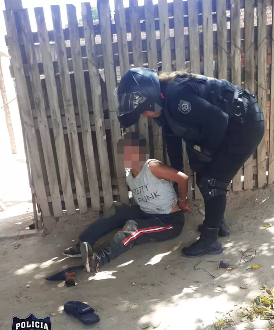 Mujer detenida en San Pedro