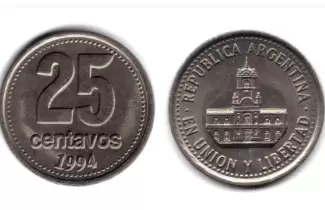 moneda 25 centavos