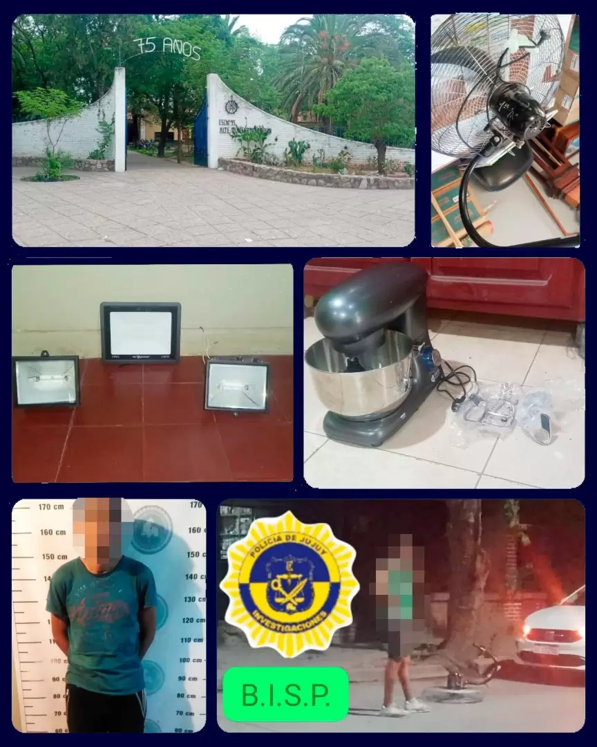 Detenido por robar en dos escuelas de San Pedro de Jujuy
