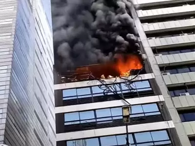 Incendio en el Ministerio de Trabajo - Buenos Aires