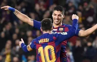 Messi junto a Suarez en el Barcelona