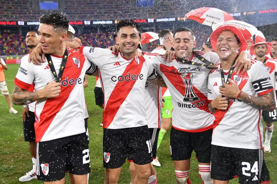 festejo del plantel de River Plate