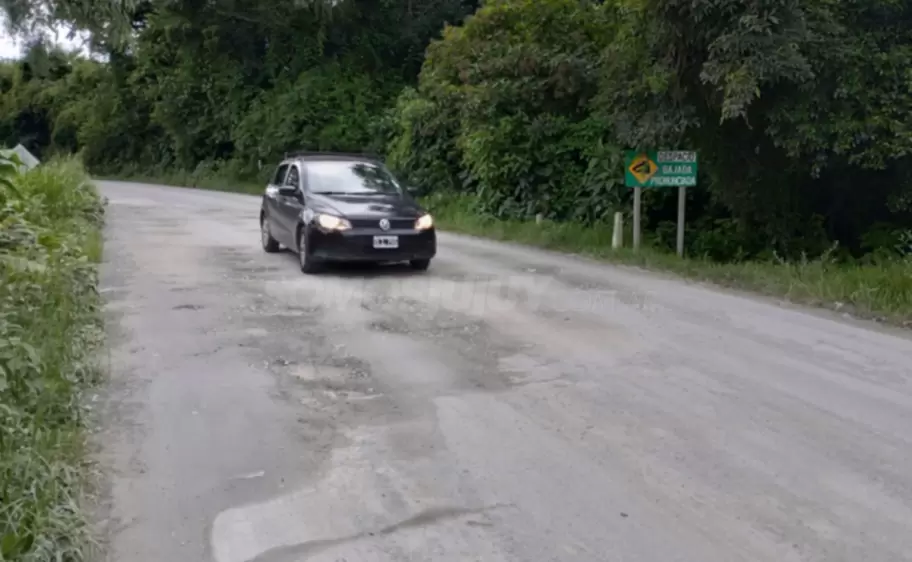 Los daños en la Ruta Provincial N° 4