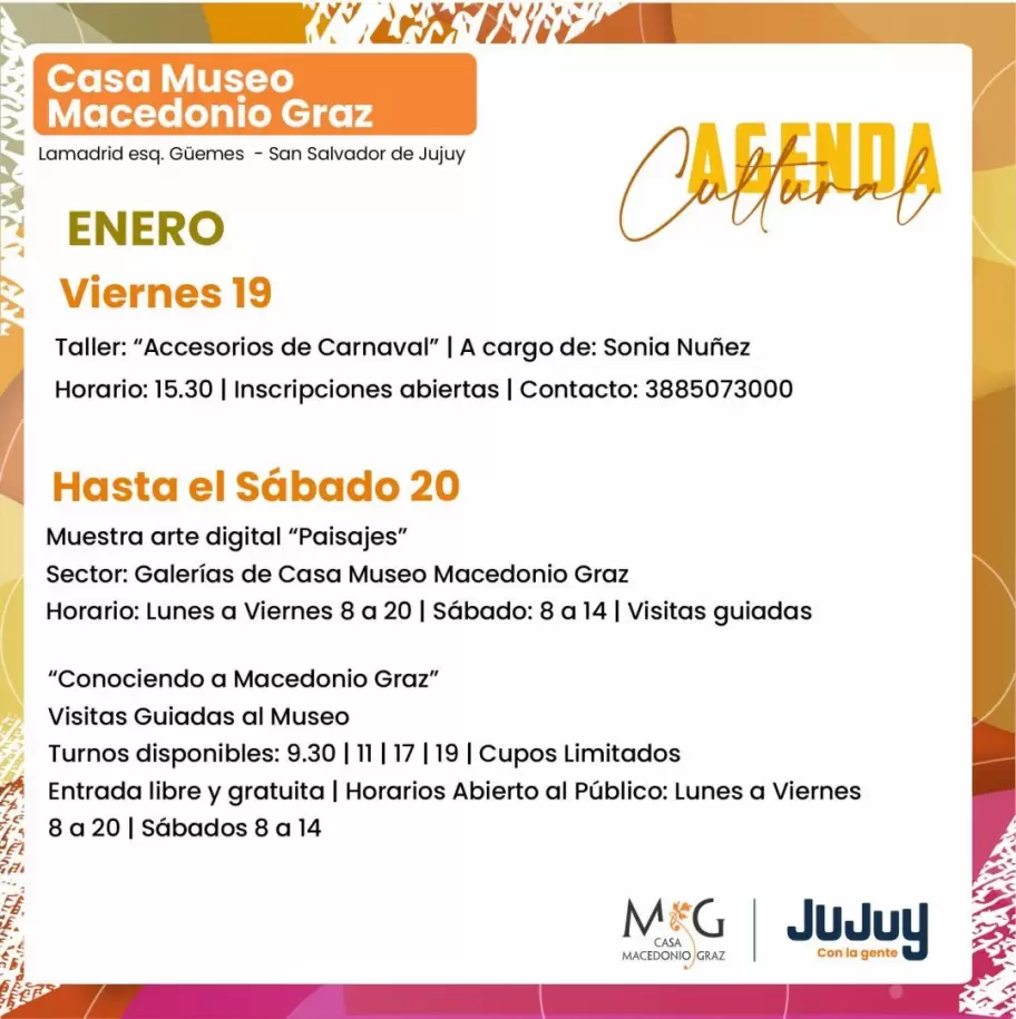 Agenda cultural en Jujuy