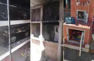 Vandalismo en el cementerio municipal de Humahuaca - Fotos: Humahuaca Hoy (FB)