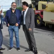 El intendente Jorge y el gobernador Carlos Sadir recorrieron obras de pavimentación en Alto Comedero