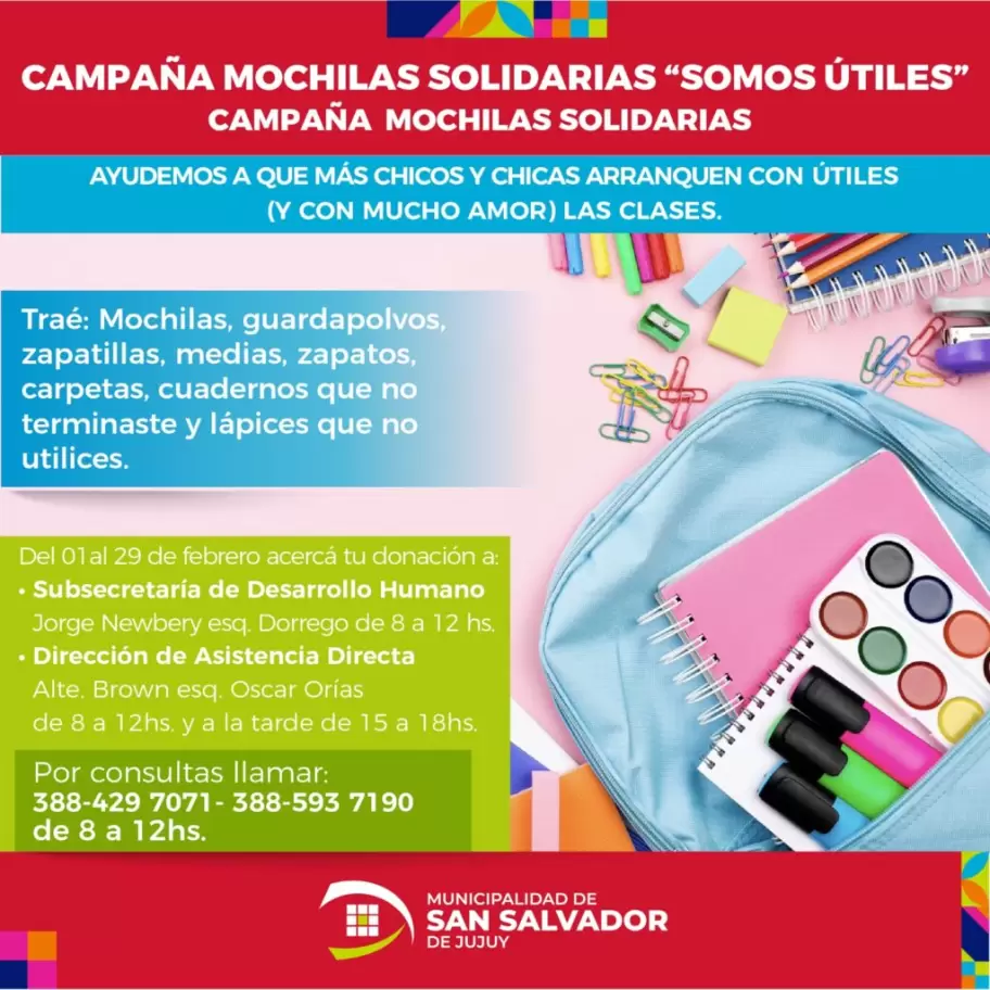 Campaña solidaria de la Municipalidad