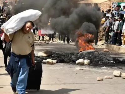 Bloqueos de rutas en Bolivia