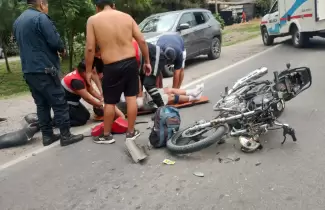 accidente vial en Monterrico