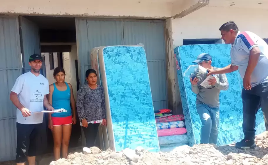Asistencia a familias damnificadas tras el temporal en Jujuy