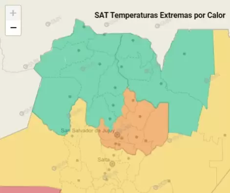 Alerta por temperaturas extremas en Jujuy