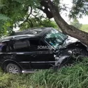 Una camioneta chocó contra un árbol en Ruta 9: hubo daños materiales
