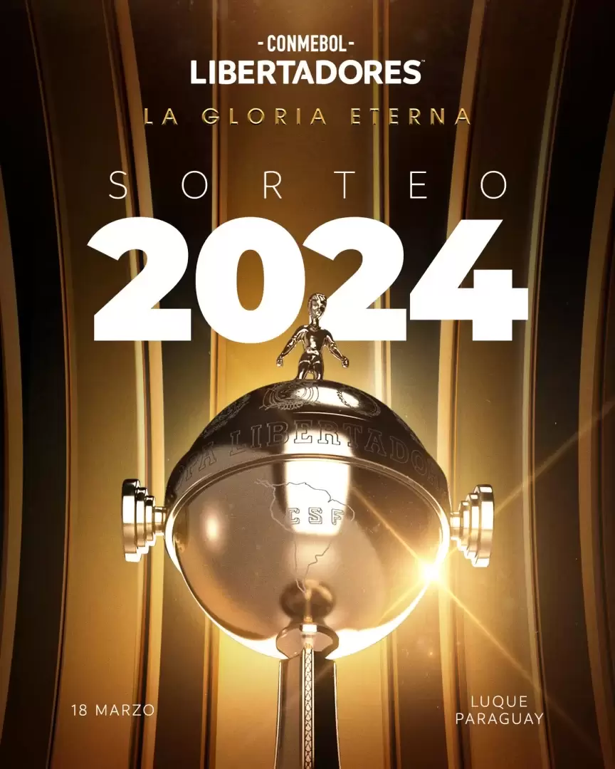 La Conmebol confirm la fecha del sorteo de la Copa Libertadores 2024