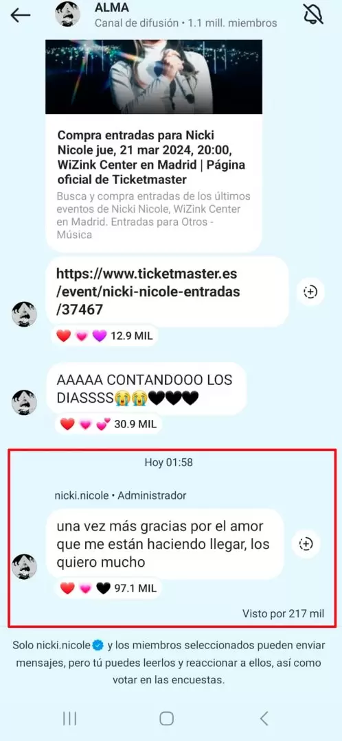 Reapareció Nicki Nicole