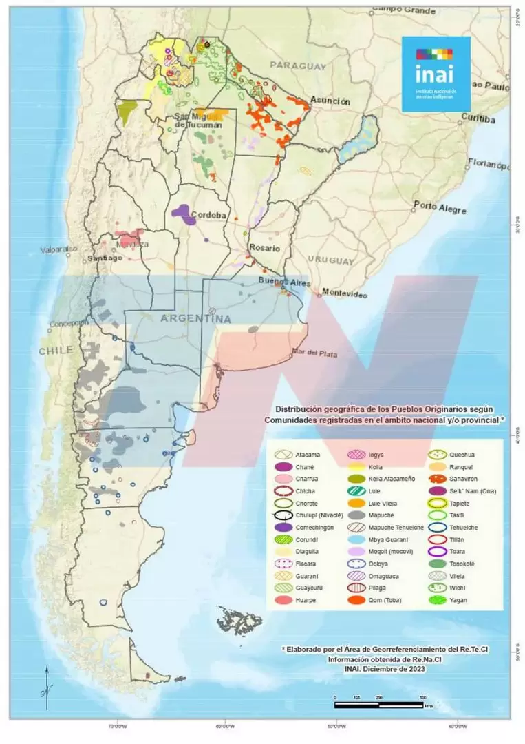 mapa comunidades indigenas inai