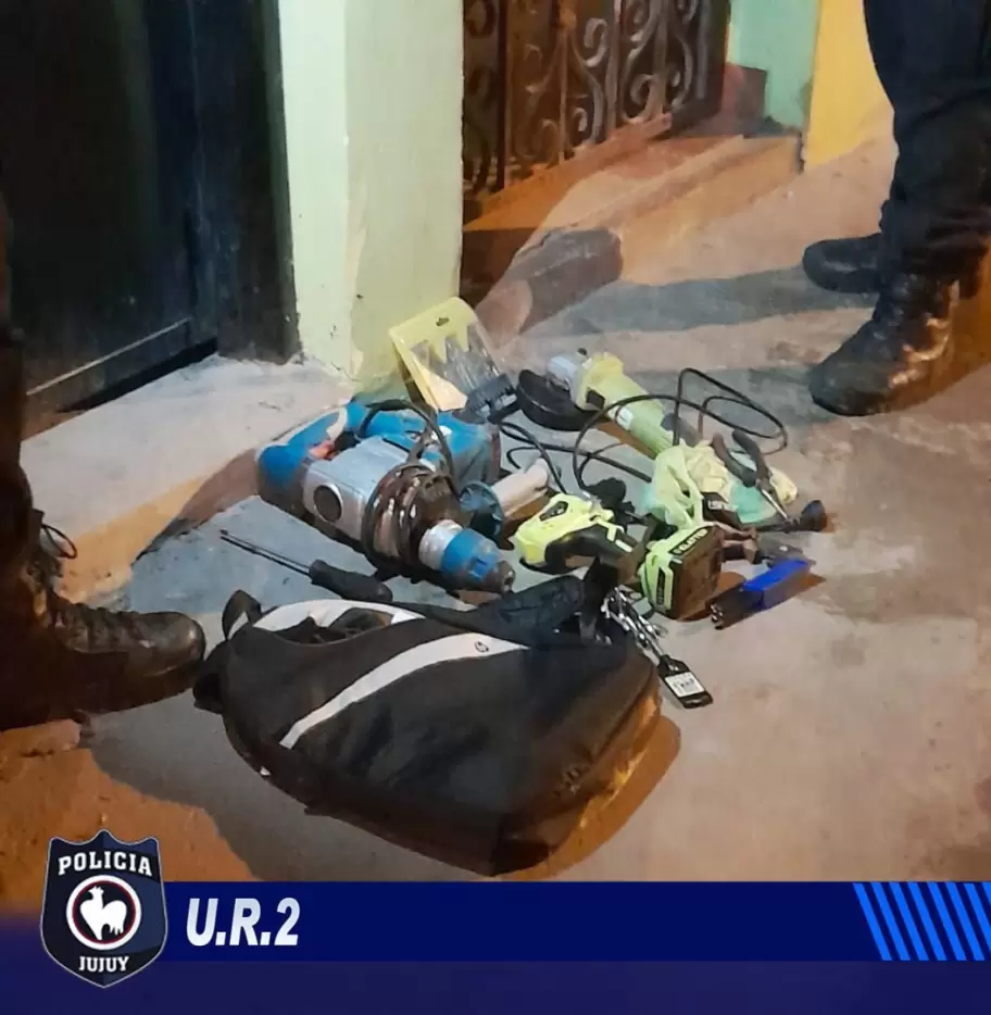detenidos por robar herramientas de trabajo