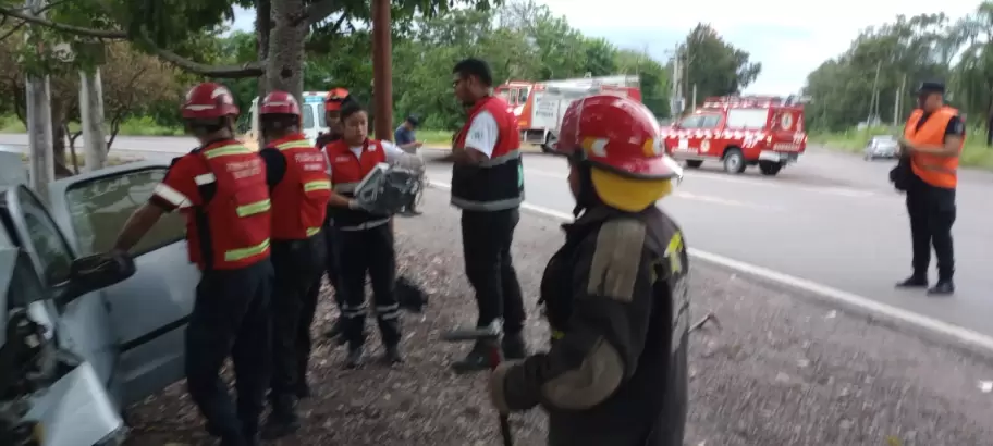 accidente monterrico foto bomberos