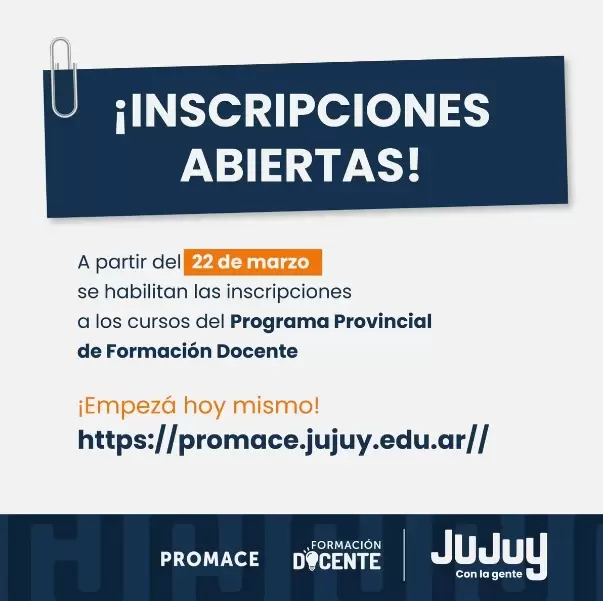 Habilitaron inscripcin a cursos gratuitos y con puntaje para docentes de Jujuy
