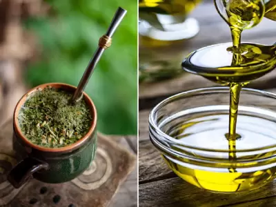 yerba mate y aceite de oliva